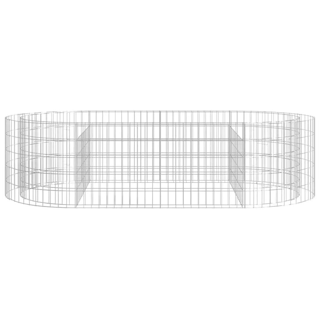 Gabion Raised Garden Bed Galvanised Iron 200x100x50cm Silver Planter Box Border