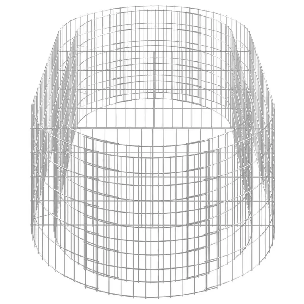 Gabion Raised Garden Bed Galvanised Iron 200x100x50cm Silver Planter Box Border