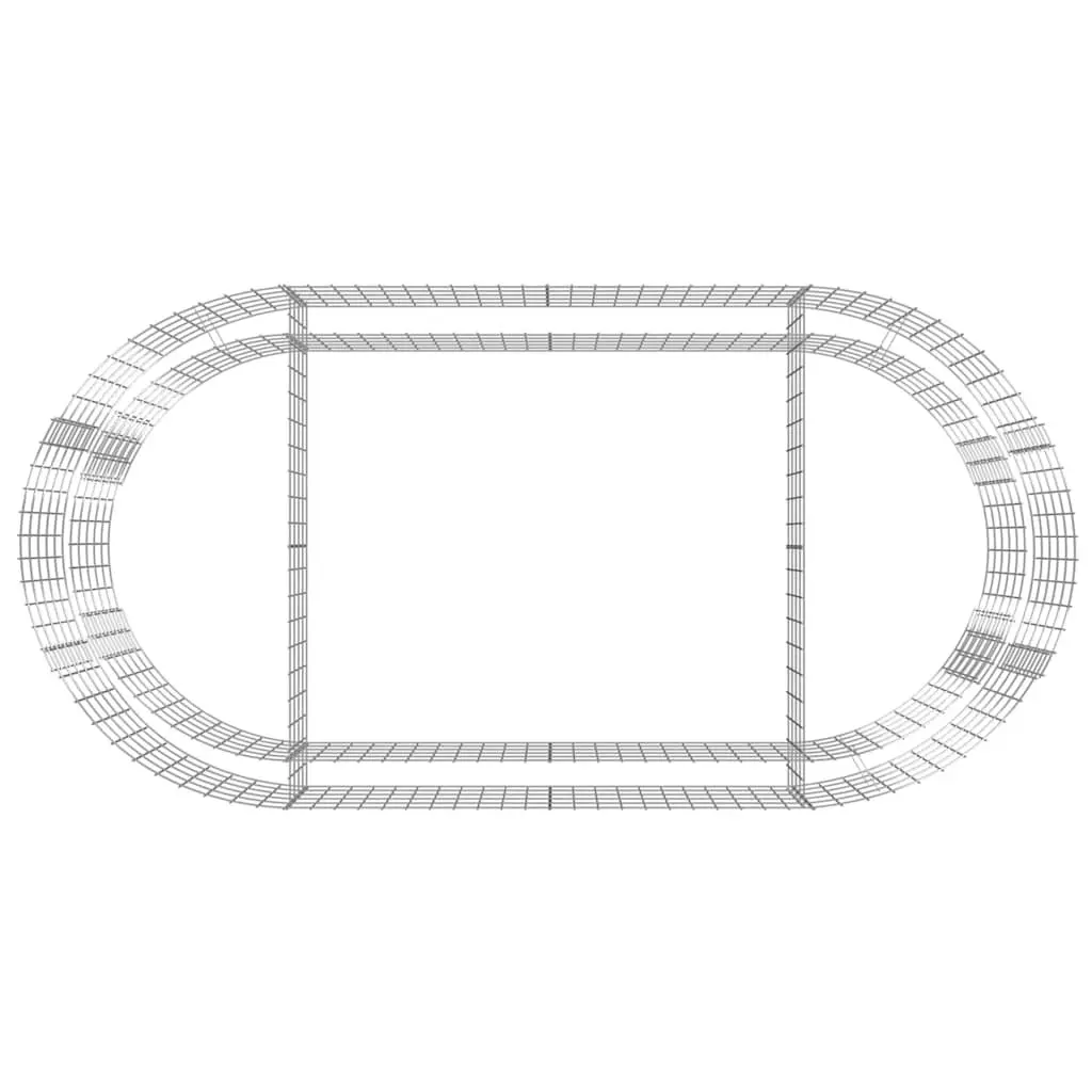 Gabion Raised Garden Bed Galvanised Iron 200x100x50cm Silver Planter Box Border