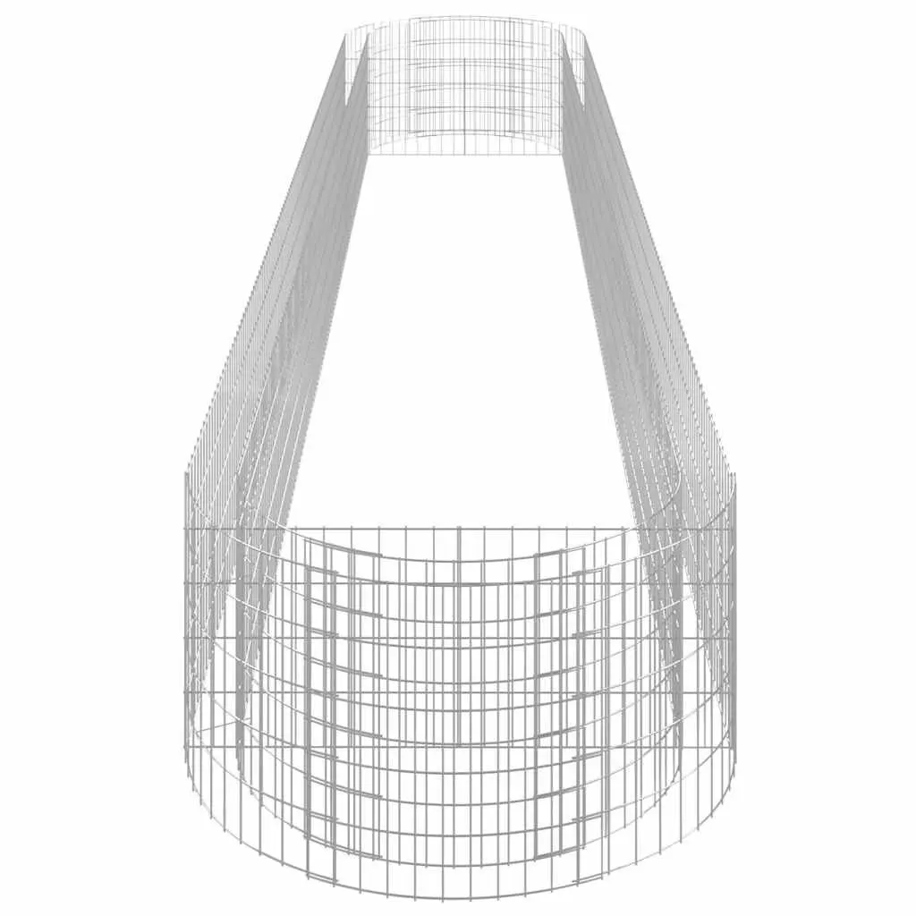 Gabion Raised Bed Galvanised Iron 600x100x50cm Silver