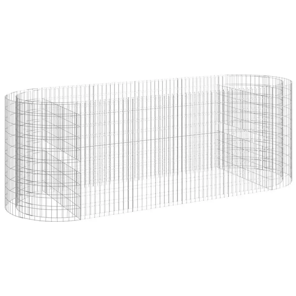 Raised Garden Bed Planter Border Silver Galvanised Iron 300x100x100cm Rustproof Weather Resistant Stable Structure