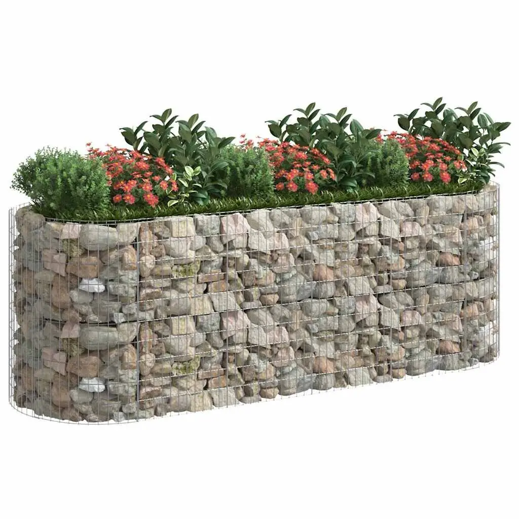 Raised Garden Bed Planter Border Silver Galvanised Iron 300x100x100cm Rustproof Weather Resistant Stable Structure