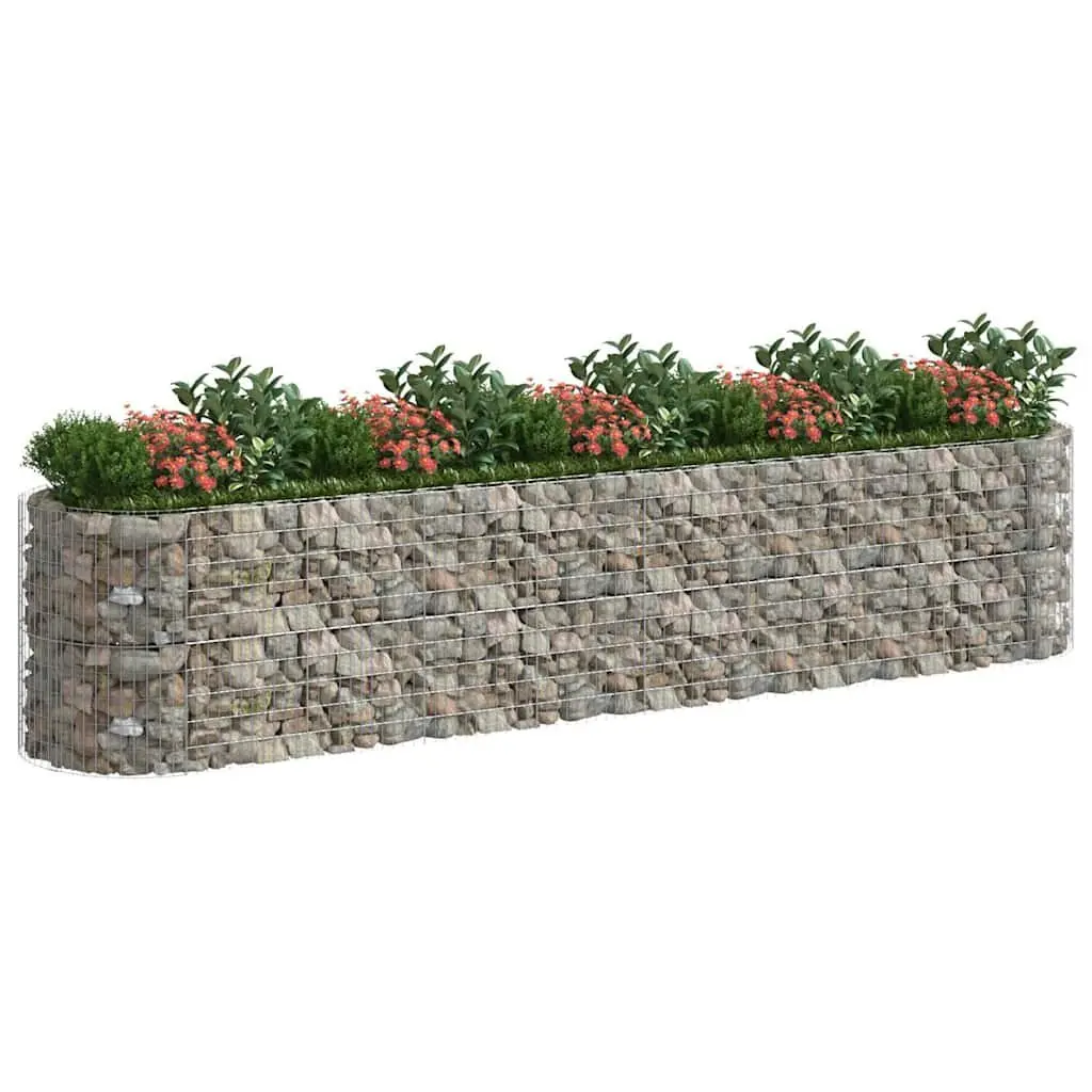 Raised Bed Planter Box Galvanised Iron Silver 500x100x100cm Outdoor Garden Border