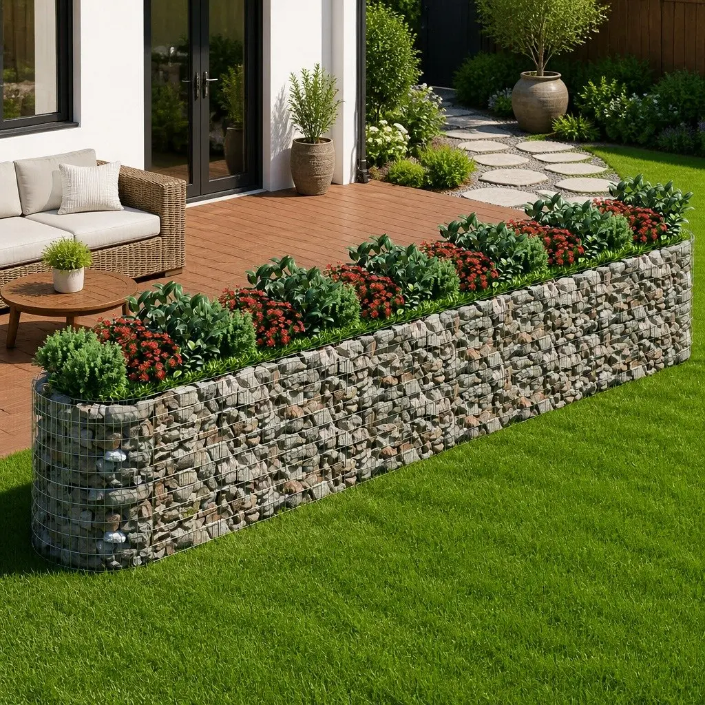 Raised Bed Planter Galvanised Iron Silver 600x100x100cm Durable Garden Border Flower Box
