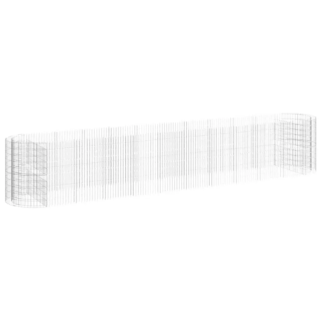 Raised Bed Planter Galvanised Iron Silver 600x100x100cm Durable Garden Border Flower Box