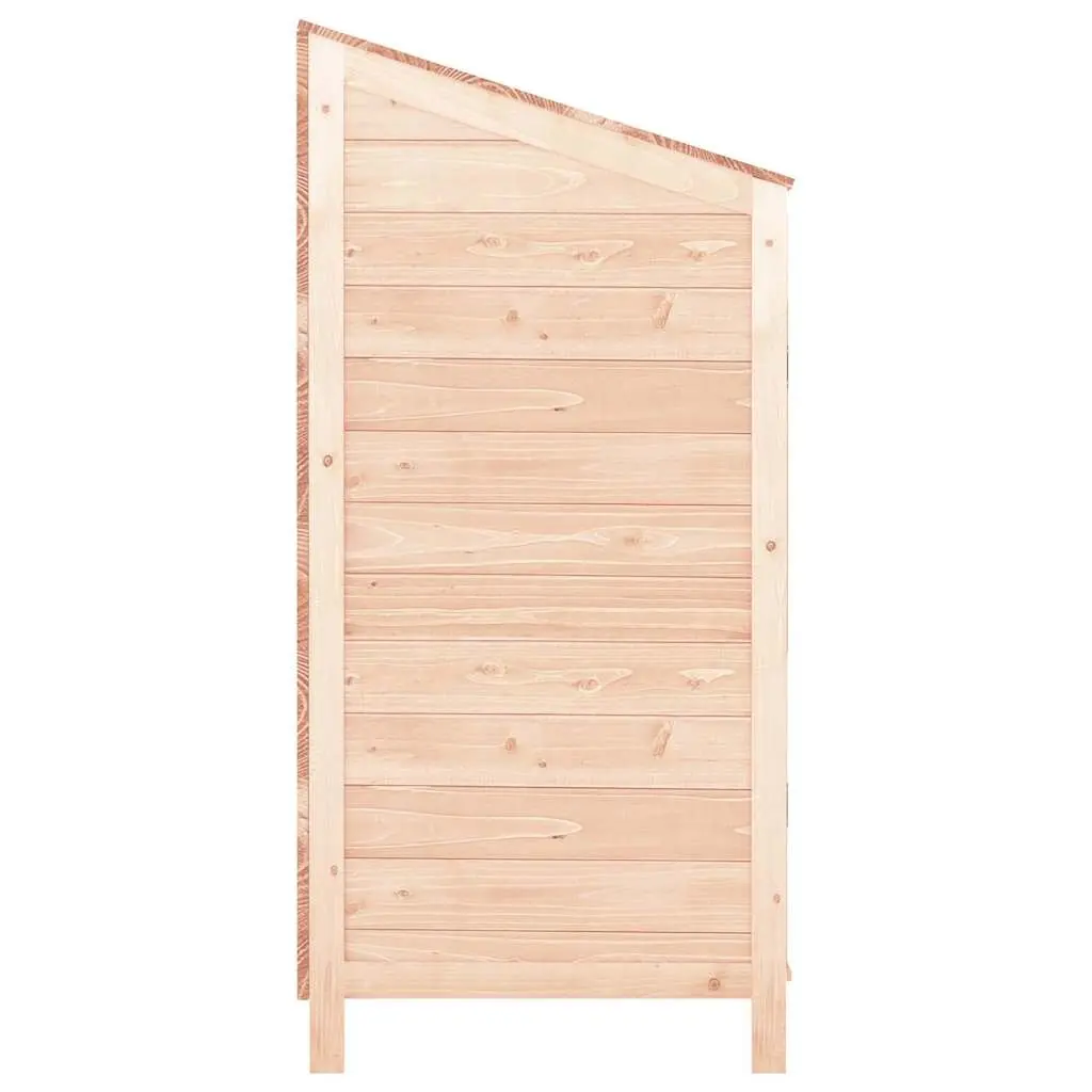 Garden Shed Solid Fir Wood 102x52x112 cm Brown Outdoor Storage