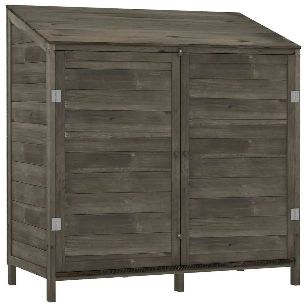 Garden Shed Solid Fir Wood Anthracite 102 x 52 x 112 cm Outdoor Storage Structure