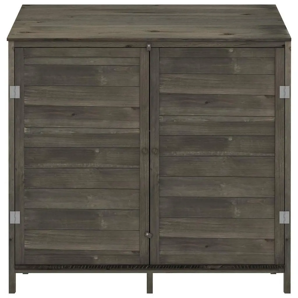 Garden Shed Solid Fir Wood Anthracite 102 x 52 x 112 cm Outdoor Storage Structure