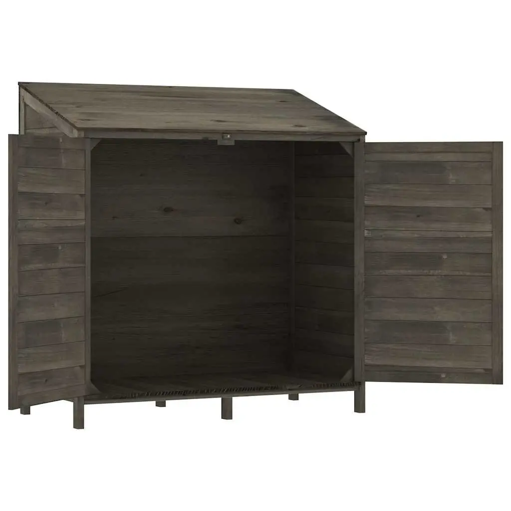 Garden Shed Solid Fir Wood Anthracite 102 x 52 x 112 cm Outdoor Storage Structure