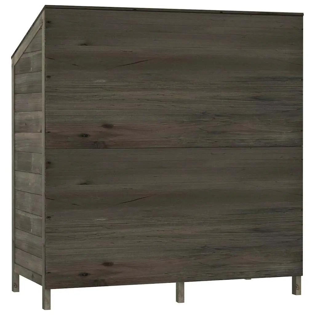 Garden Shed Solid Fir Wood Anthracite 102 x 52 x 112 cm Outdoor Storage Structure