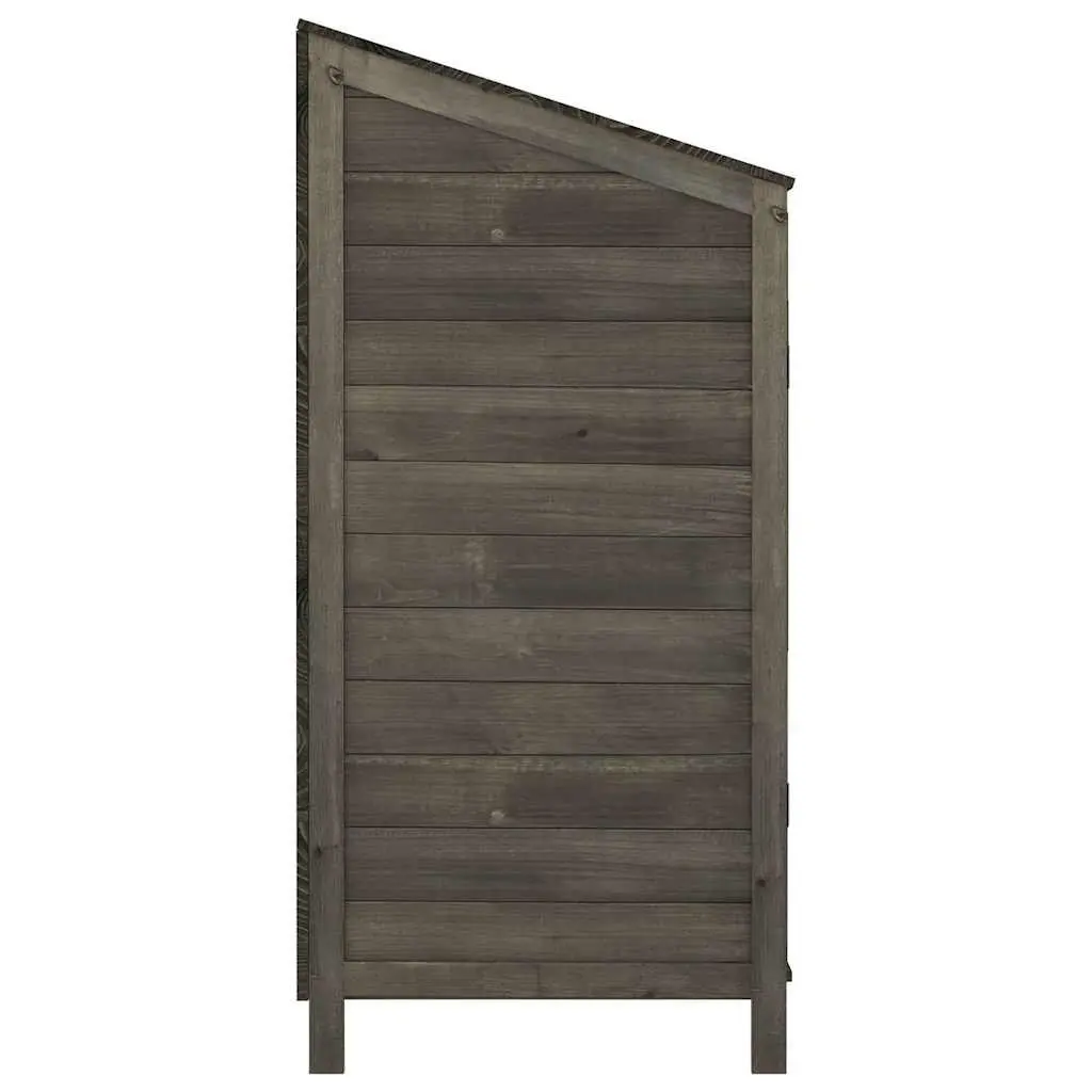 Garden Shed Solid Fir Wood Anthracite 102 x 52 x 112 cm Outdoor Storage Structure