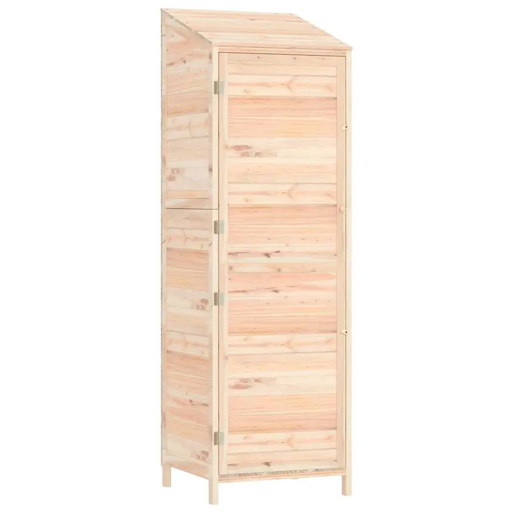 Garden Shed Solid Wood Fir 55x52x174.5cm Brown Outdoor Storage Tool Shed