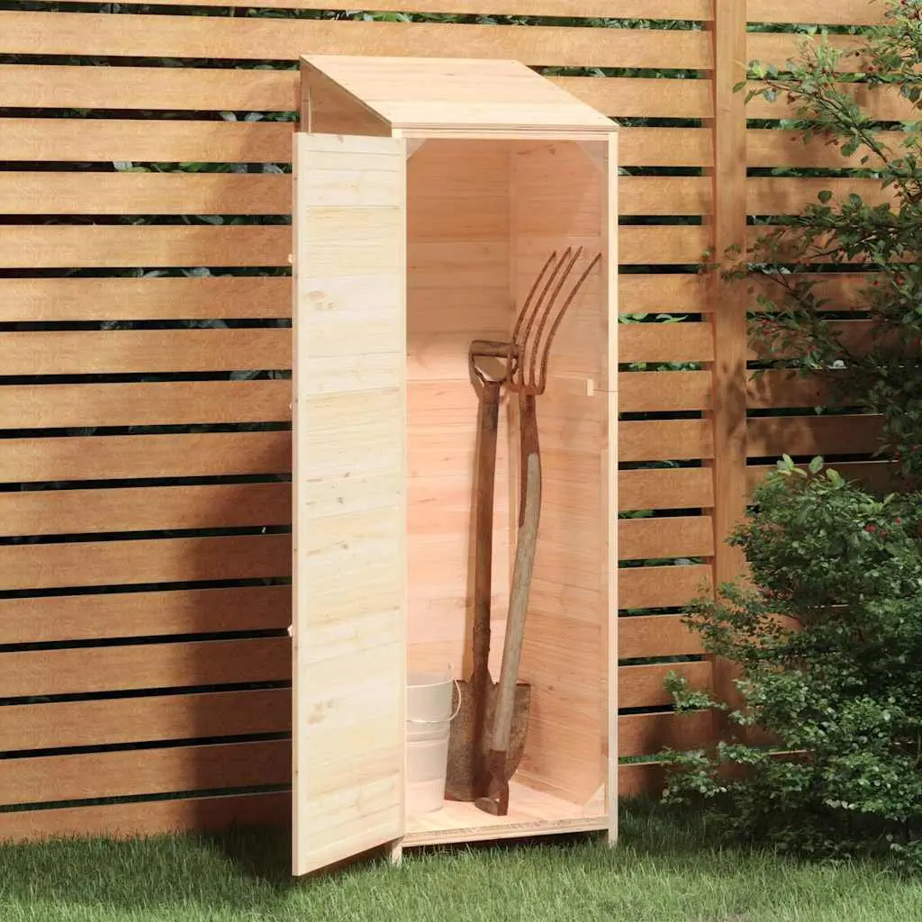 Garden Shed Solid Wood Fir 55x52x174.5cm Brown Outdoor Storage Tool Shed