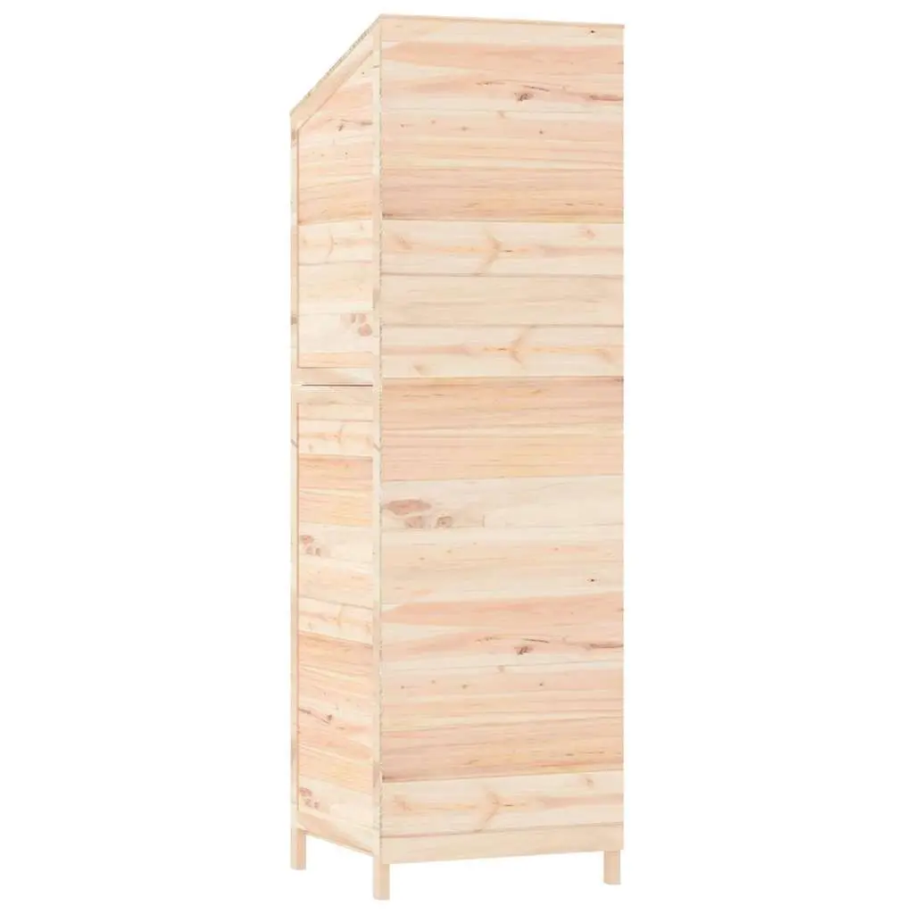 Garden Shed Solid Wood Fir 55x52x174.5cm Brown Outdoor Storage Tool Shed