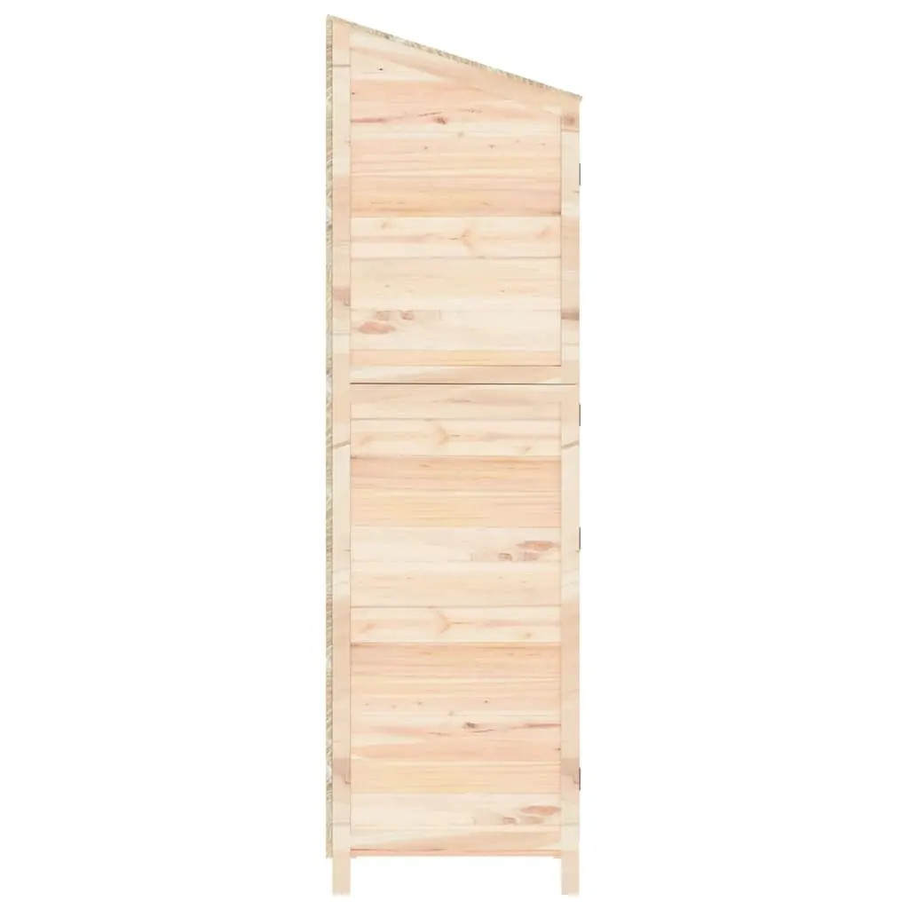 Garden Shed Solid Wood Fir 55x52x174.5cm Brown Outdoor Storage Tool Shed