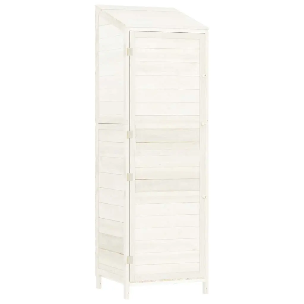 Garden Shed Wooden White Outdoor Storage 55x52x174.5cm