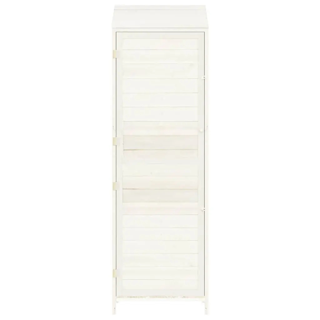 Garden Shed Wooden White Outdoor Storage 55x52x174.5cm