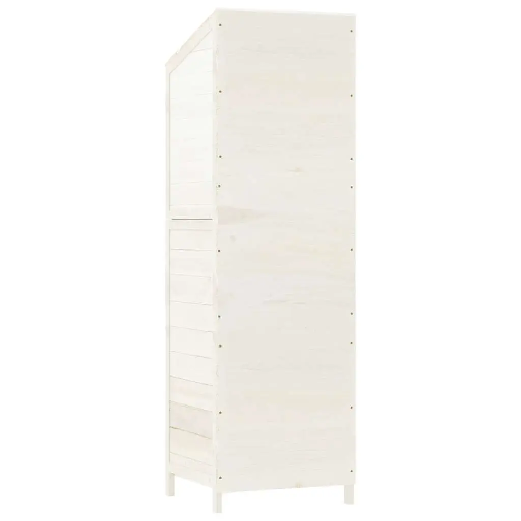 Garden Shed Wooden White Outdoor Storage 55x52x174.5cm