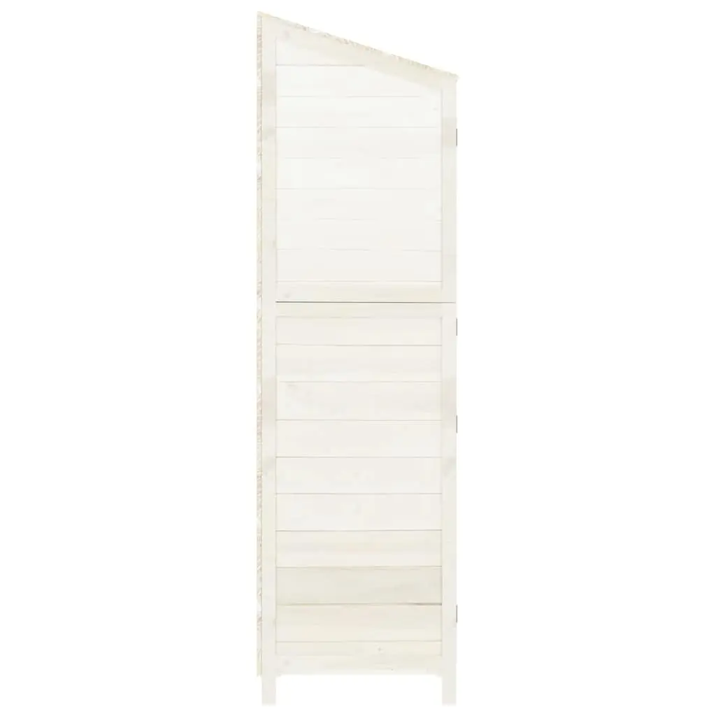 Garden Shed Wooden White Outdoor Storage 55x52x174.5cm