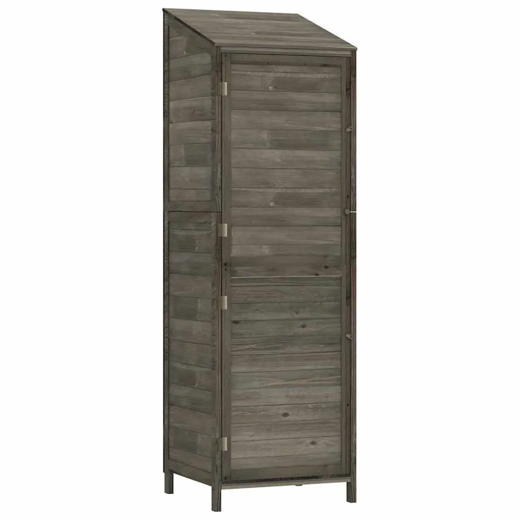 Garden Shed Solid Fir Wood Outdoor Structure Anthracite 55x52x174.5 cm