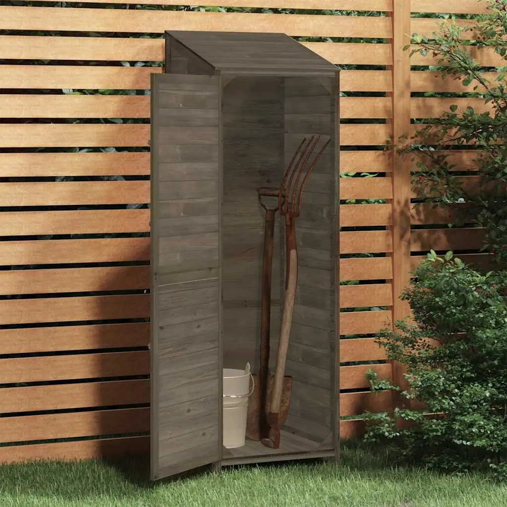 Garden Shed Solid Fir Wood Outdoor Structure Anthracite 55x52x174.5 cm
