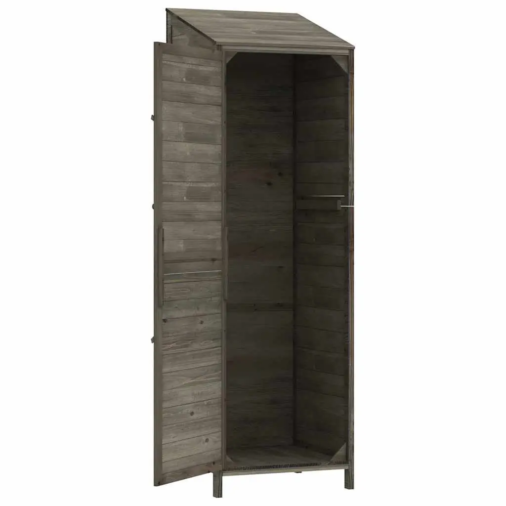 Garden Shed Solid Fir Wood Outdoor Structure Anthracite 55x52x174.5 cm