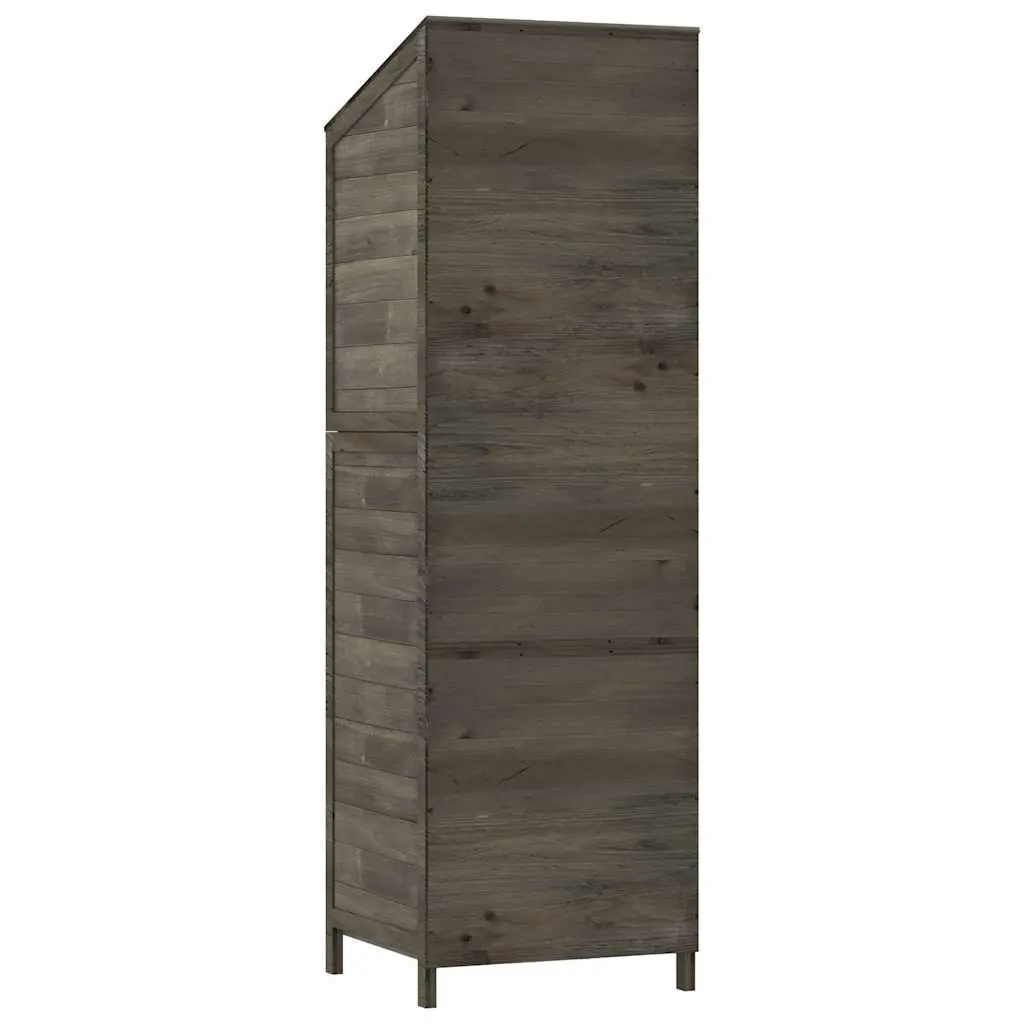 Garden Shed Solid Fir Wood Outdoor Structure Anthracite 55x52x174.5 cm