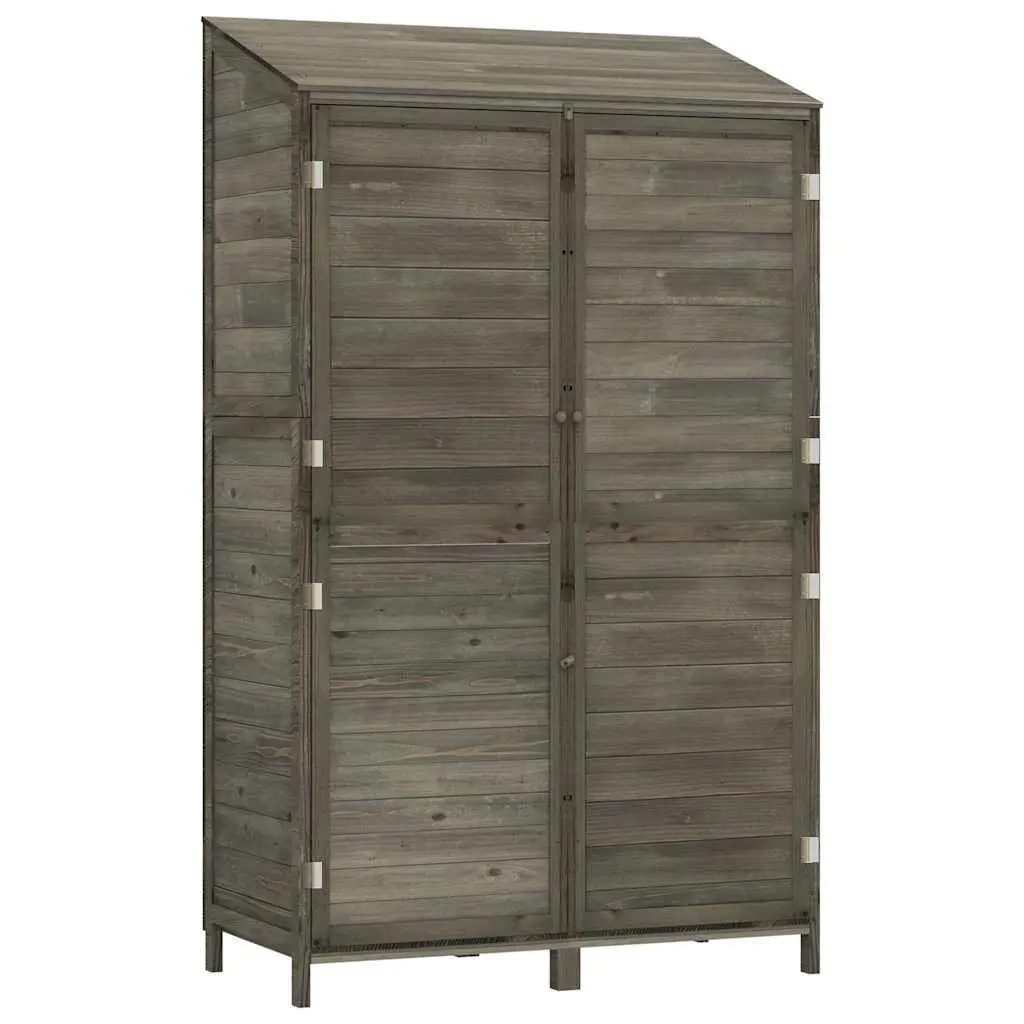 Garden Shed Outdoor Storage Fir Wood Anthracite Tool House 102x52x174.5cm