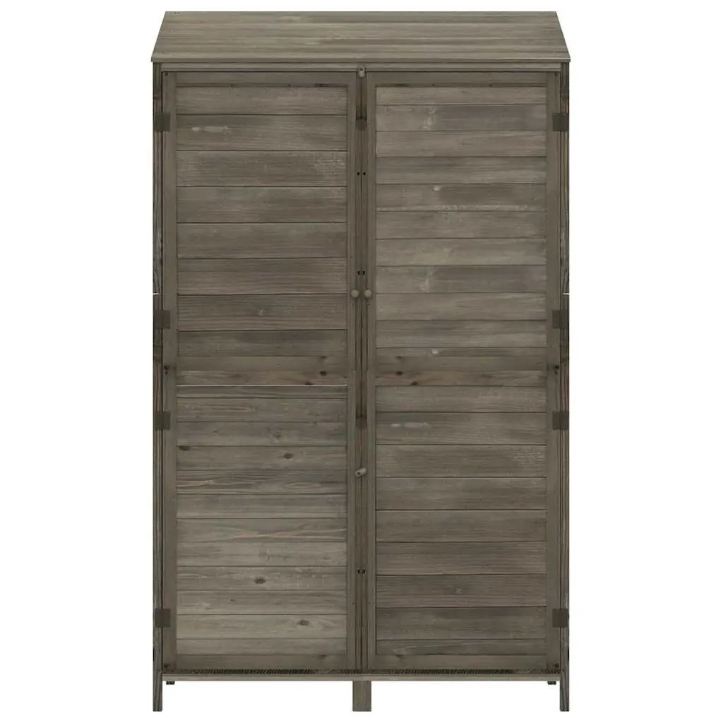 Garden Shed Outdoor Storage Fir Wood Anthracite Tool House 102x52x174.5cm