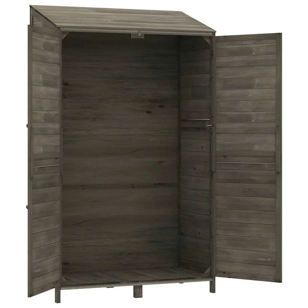Garden Shed Outdoor Storage Fir Wood Anthracite Tool House 102x52x174.5cm