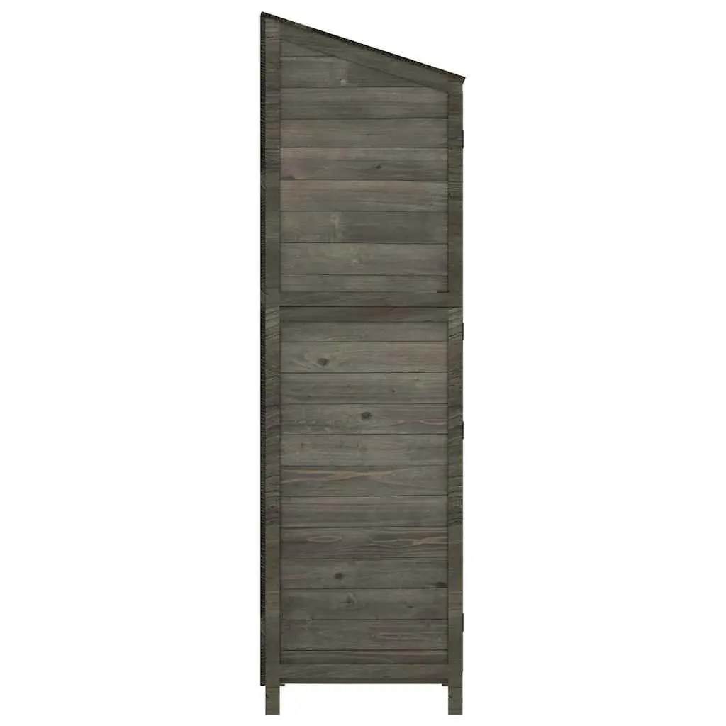 Garden Shed Outdoor Storage Fir Wood Anthracite Tool House 102x52x174.5cm