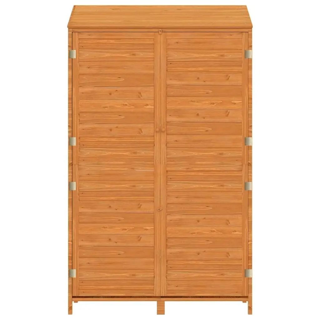 Garden Shed Solid Fir Wood 102x52x174.5cm Brown Outdoor Storage Structure