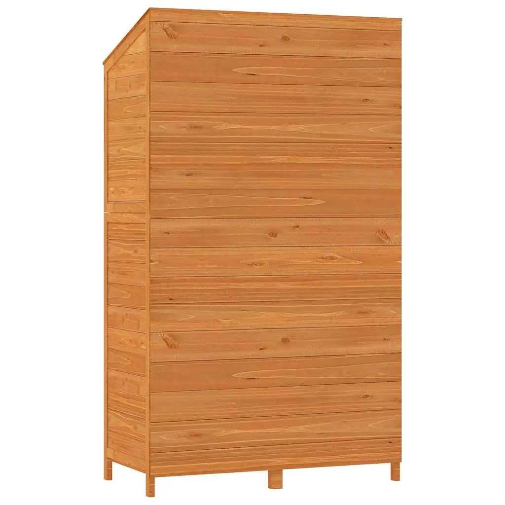 Garden Shed Solid Fir Wood 102x52x174.5cm Brown Outdoor Storage Structure