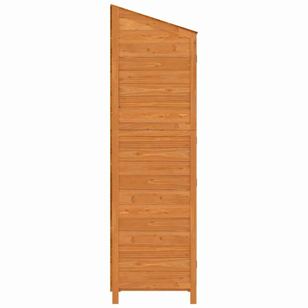 Garden Shed Solid Fir Wood 102x52x174.5cm Brown Outdoor Storage Structure