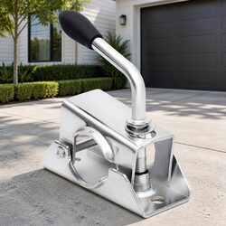 Jockey Wheel Clamp Galvanised Steel Trailer Caravan Support Post 48mm