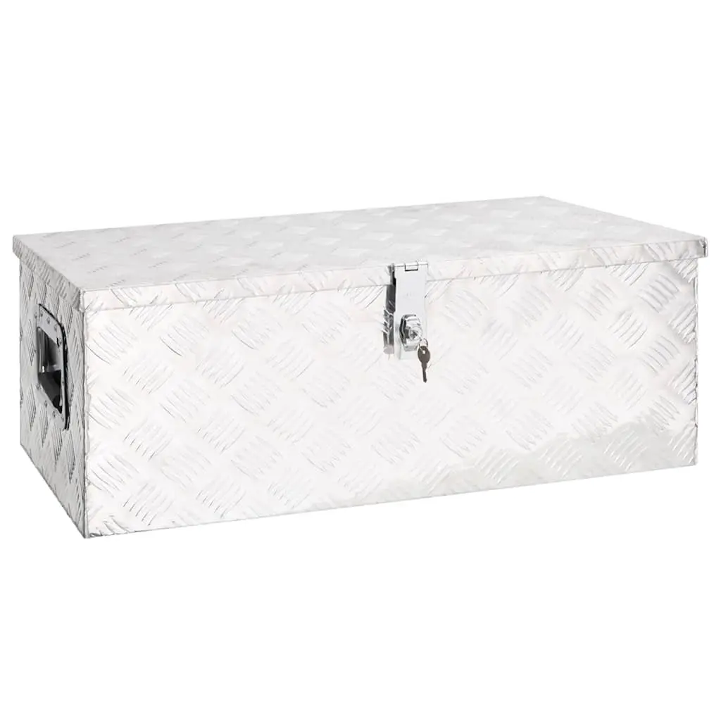 Storage Box Aluminium 80x39x30 cm Silver Tool Box Organiser