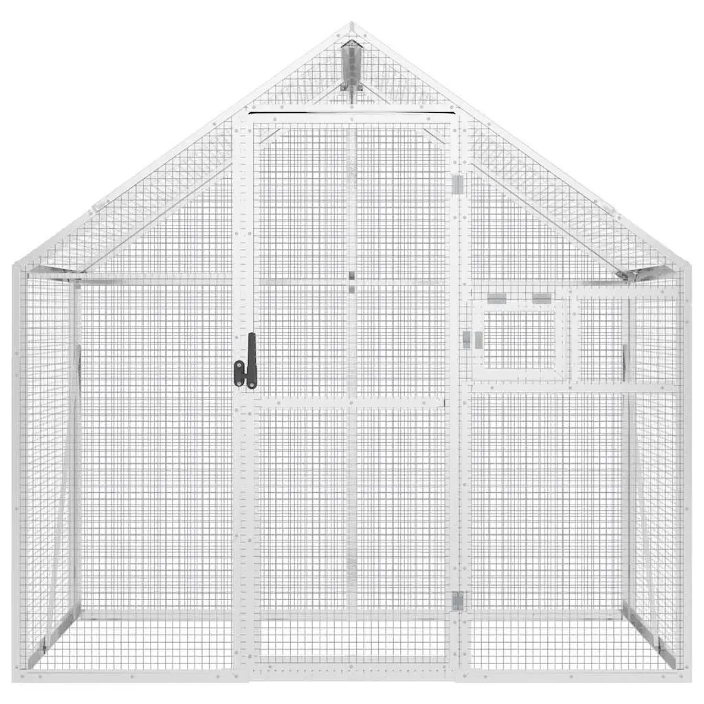 Bird Aviary Aluminium Frame Wire Mesh Cage 179x100x185 cm Silver