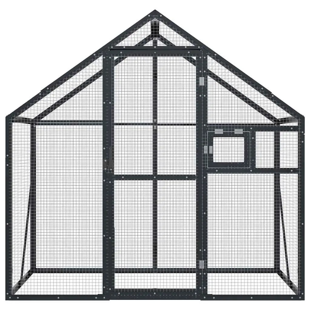 Bird Aviary Aluminium Frame Large Anthracite Outdoor Flight Cage Wire Mesh
