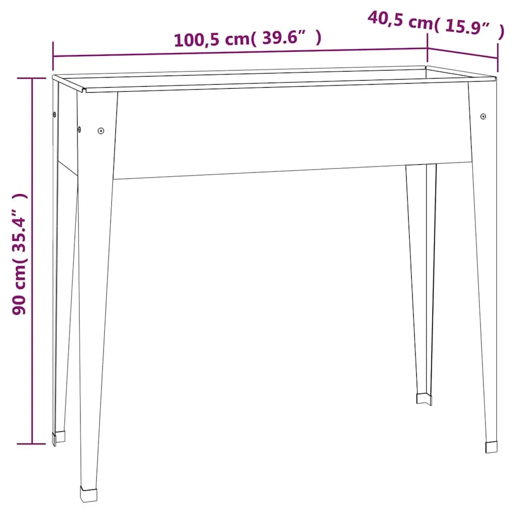 Garden Planter Galvanised Steel 100.5x40.5x90cm Silver High Feet Outdoor