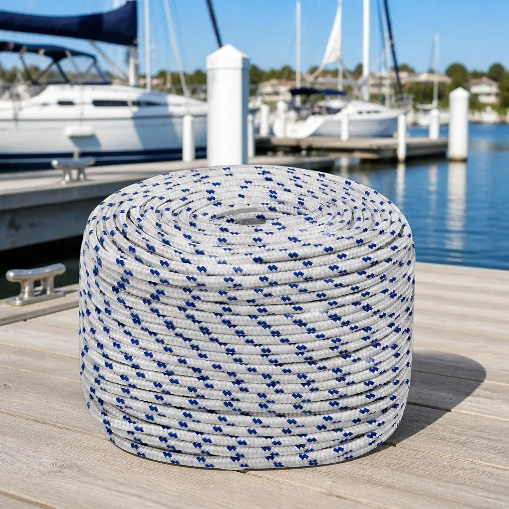Boat Rope Braided Polypropylene 8mm 25m White