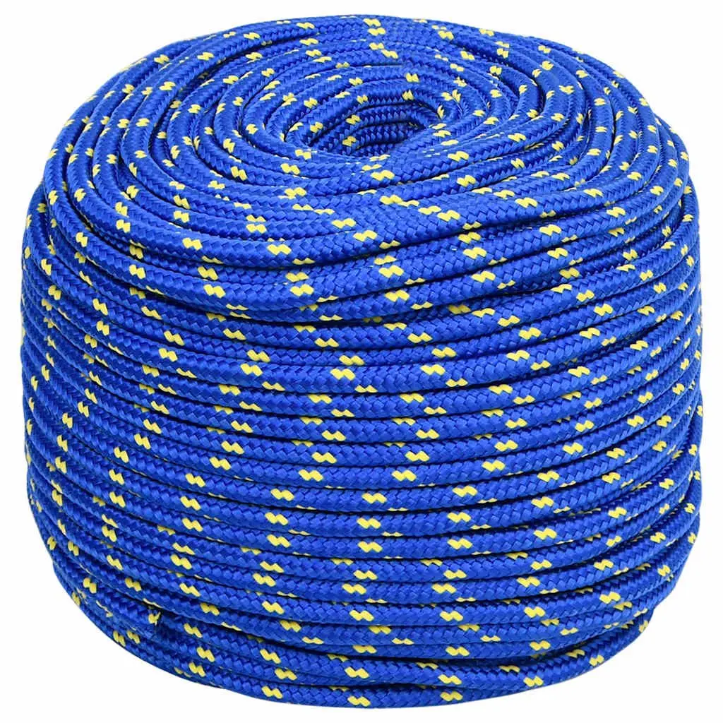 Boat Rope Braided Polypropylene 8mm 25m Blue