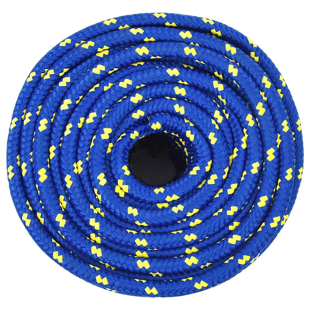 Polypropylene Boat Rope 12mm 100m Blue Braided Marine Dock Line Rigging