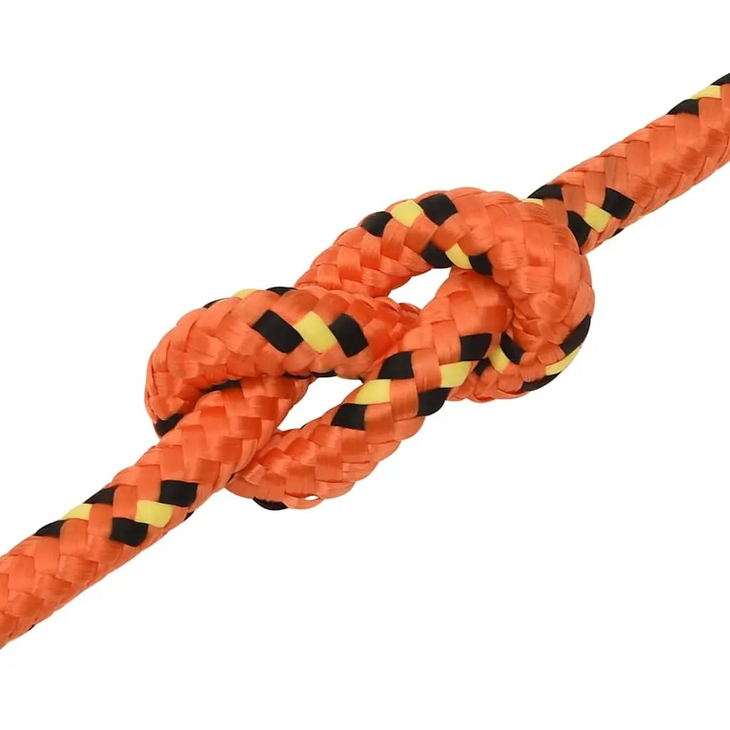 Boat Rope Braided Polypropylene 12mm Orange 100m