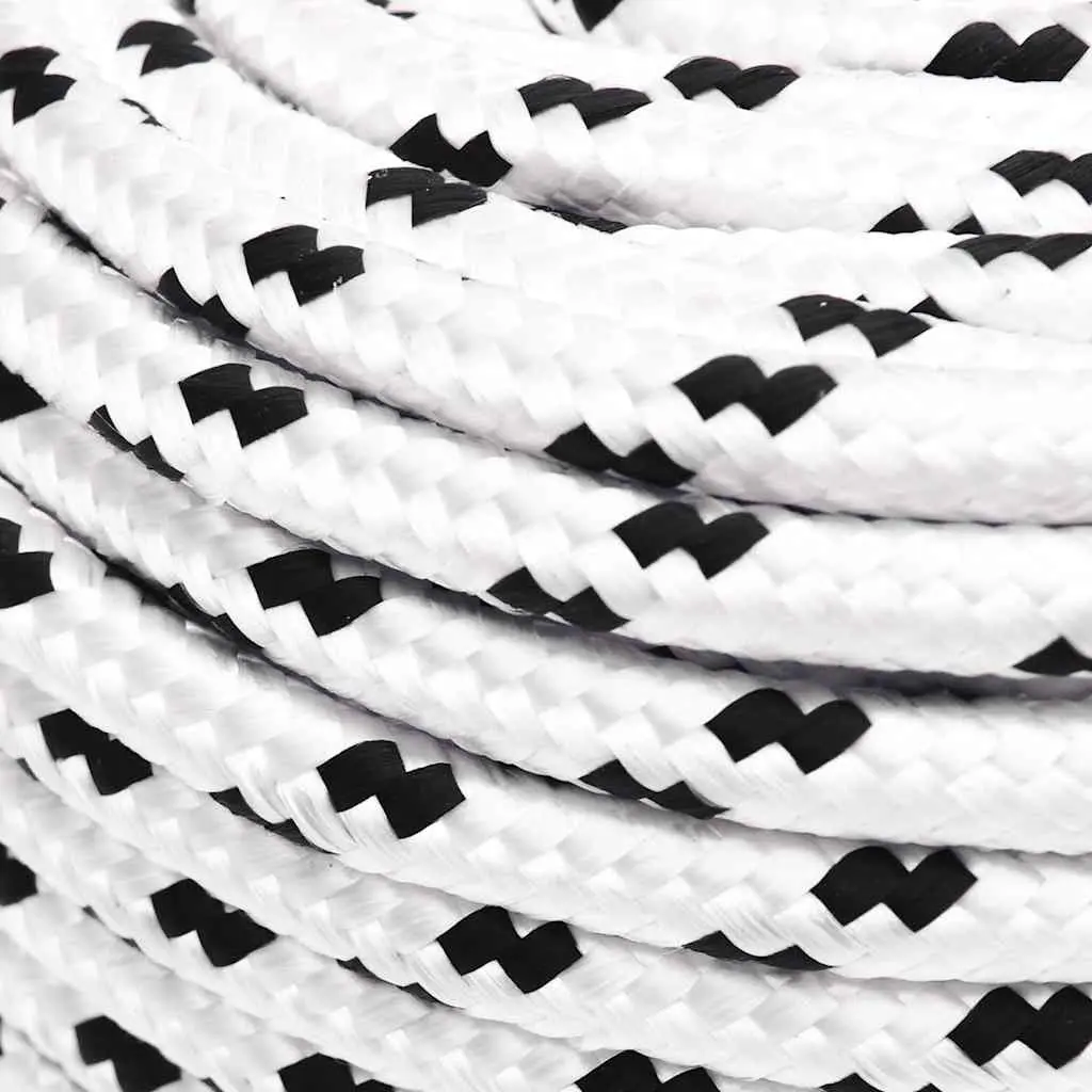 Braided Marine Rope Polyester 6mm x 100m White