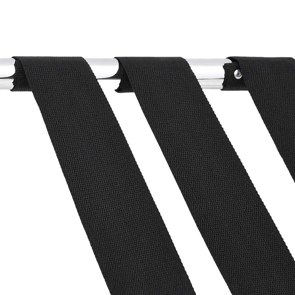 Luggage Rack Steel Frame Foldable Silver 56x40x49cm