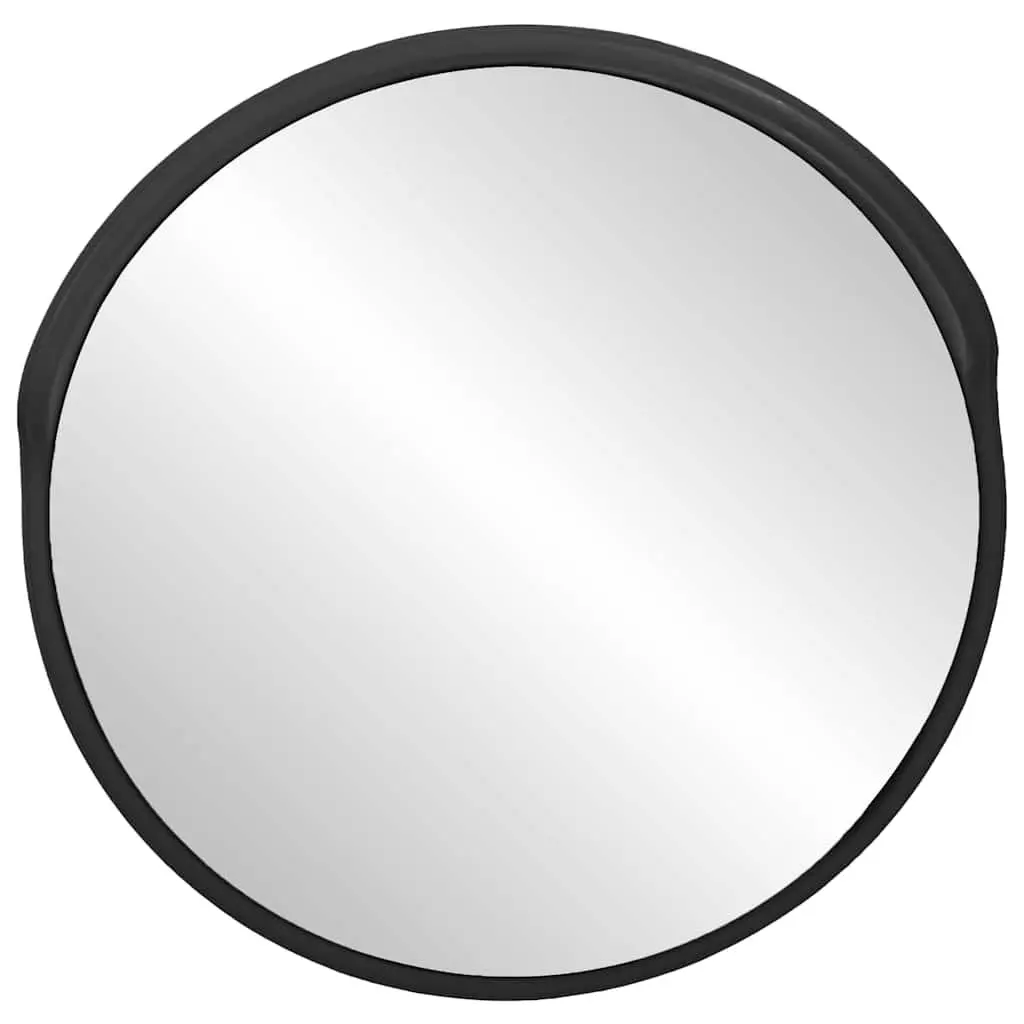Convex Traffic Mirror Shatterproof Outdoor Polycarbonate 45cm Black Safety Driveway