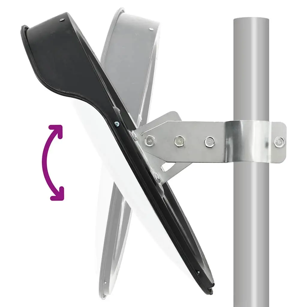Outdoor Convex Traffic Mirror Polycarbonate Ø60cm Black