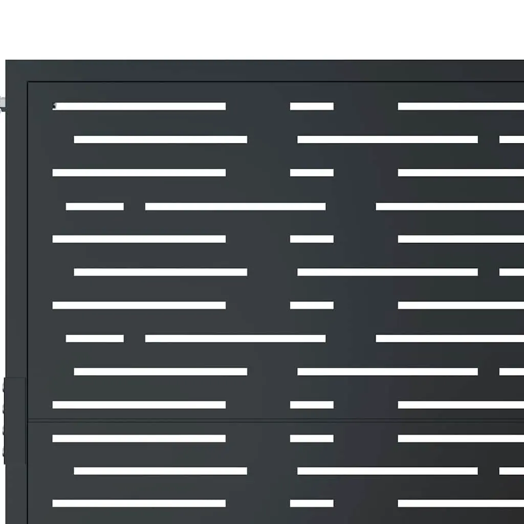 Garden Gate Anthracite 100x100 cm Steel Square Laser-Cut Design Lockable