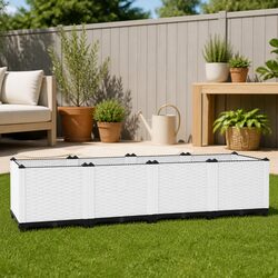 Practical Raised Bed for Gardens and Patios 160x40x38 cm