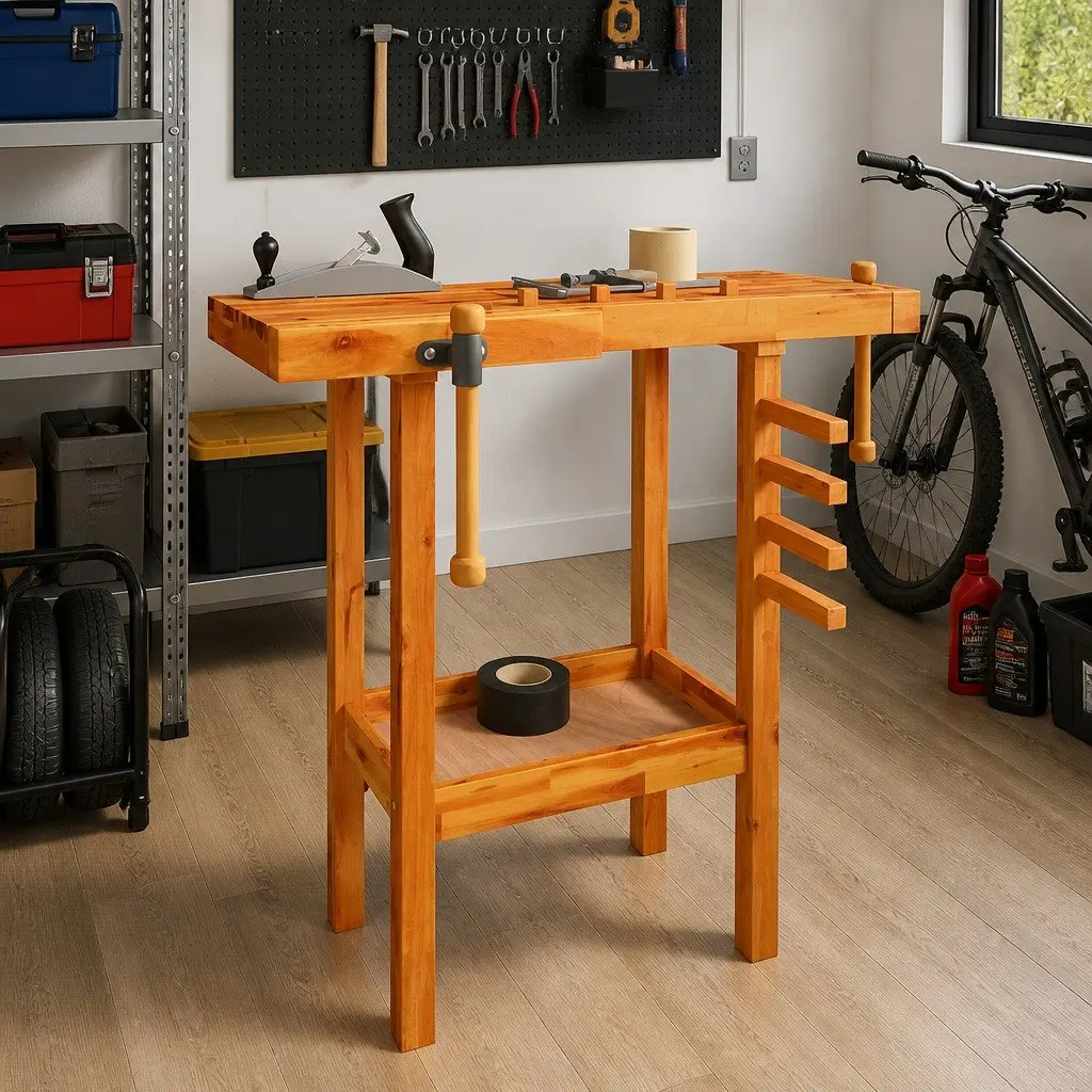 Workbench with Vices for Home Use